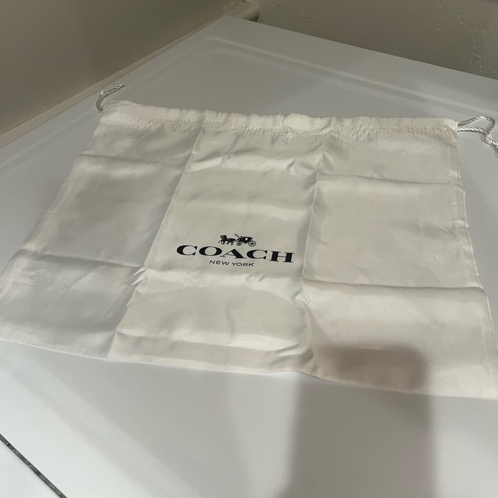 Coach Satin White Bag